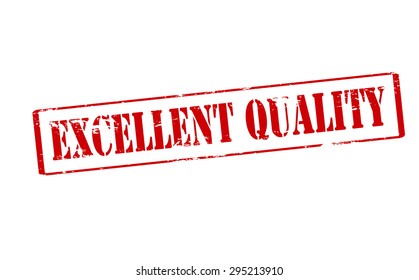 Rubber stamp with text excellent quality inside, vector illustration