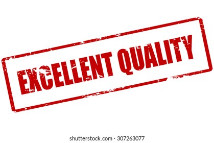 Rubber stamp with text excellent quality inside, vector illustration