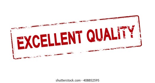 Rubber stamp with text excellent quality inside, vector illustration
