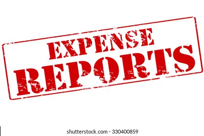 Rubber stamp with text expense reports inside, vector illustration
