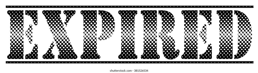  rubber stamp with text "expired" on white, vector illustration