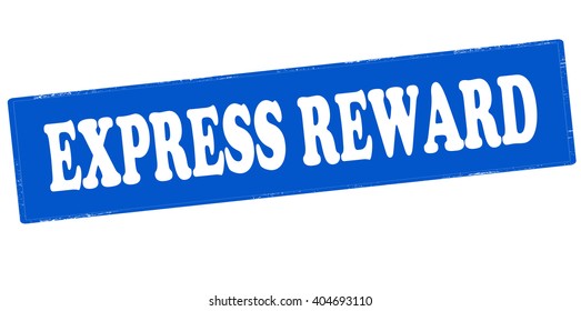 Rubber stamp with text express reward inside, vector illustration