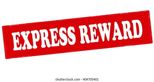 Rubber stamp with text express reward inside, vector illustration