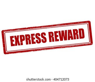 Rubber stamp with text express reward inside, vector illustration
