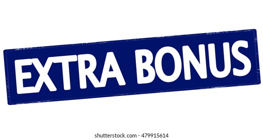 Rubber stamp with text extra bonus inside, vector illustration