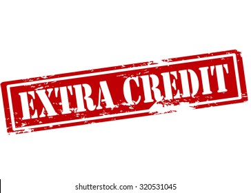 Rubber stamp with text extra credit inside, vector illustration