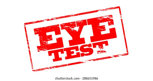 Rubber stamp with text eye test inside, vector illustration