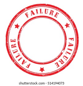 rubber stamp with text "failure" on white, vector illustration