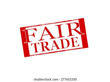 Rubber stamp with text fair trade inside, vector illustration