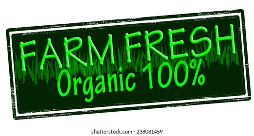 Rubber stamp with text farm fresh inside, vector illustration