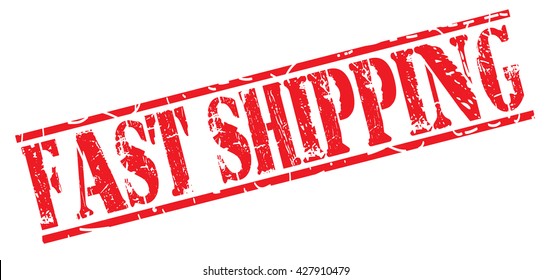 rubber stamp with text "fast shipping" on white, vector illustration