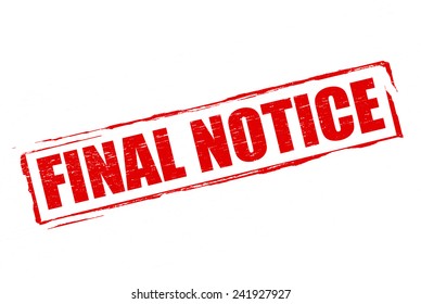 2,048 Final Notice Vector Images, Stock Photos & Vectors | Shutterstock