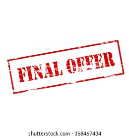 Rubber stamp with text final offer inside, vector illustration