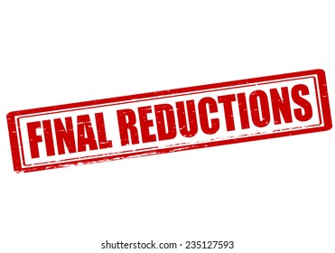 Rubber stamp with text final reductions inside, vector illustration