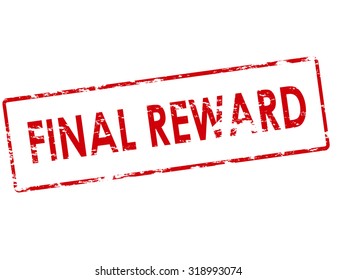 Rubber stamp with text final reward inside, vector illustration