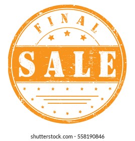 rubber stamp with text "final sale" on white, vector illustration