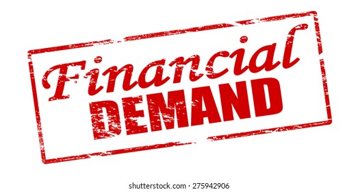 Rubber stamp with text financial demand inside, vector illustration
