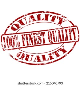 Rubber stamp with text finest quality inside, vector illustration