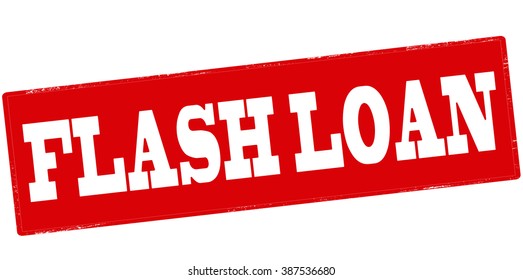 Rubber stamp with text flash loan inside, vector illustration