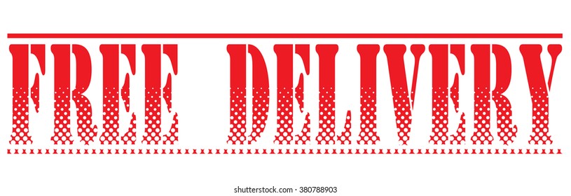  rubber stamp with text "free delivery" on white, vector illustration