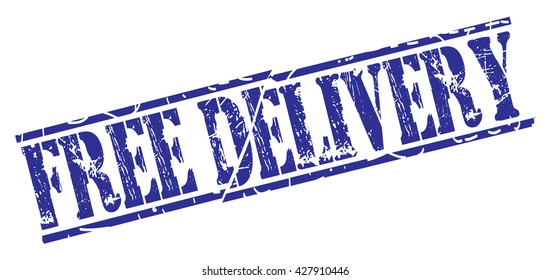 rubber stamp with text "free delivery" on white, vector illustration