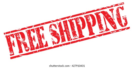 rubber stamp with text "free shipping" on white, vector illustration