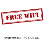 Rubber stamp with text free wi fi inside, vector illustration