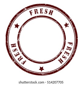 rubber stamp with text "fresh" on white, vector illustration
