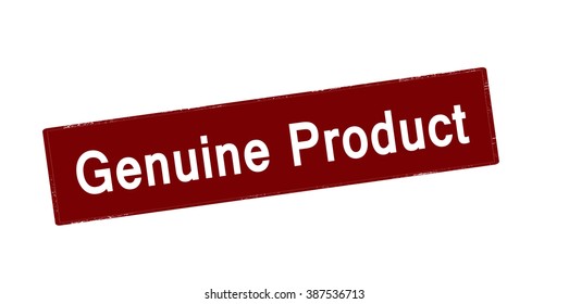 Rubber stamp with text genuine product inside, vector illustration