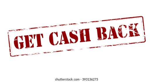 Rubber stamp with text get cash back inside, vector illustration