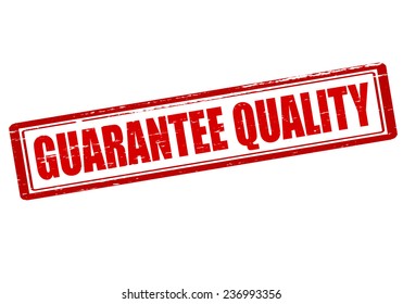 Rubber stamp with text guarantee quality inside, vector illustration