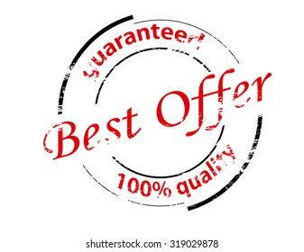 Rubber stamp with text guaranteed quality inside, vector illustration
