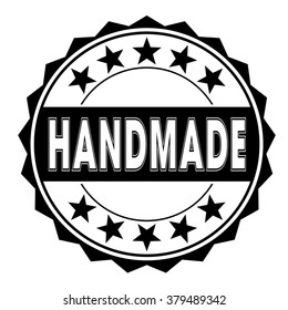  rubber stamp with text "handmade" on white, vector illustration