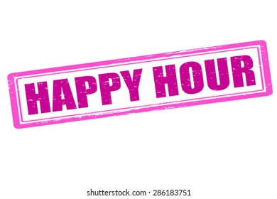 Rubber Stamp Text Happy Hour Inside Stock Vector (Royalty Free ...