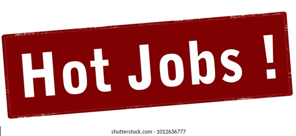 Rubber Stamp With Text Hot Jobs Inside, Vector Illustration