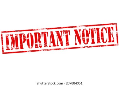 Rubber Stamp Text Important Notice Inside Stock Vector (Royalty Free ...