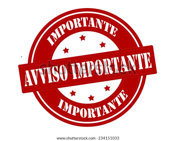 Rubber Stamp Text Important Notice Italian Stock Vector (Royalty Free ...