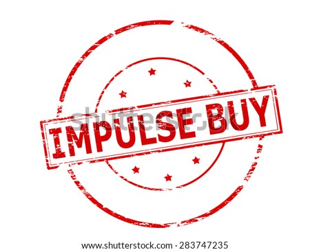 Rubber stamp with text impulse buy inside, vector illustration