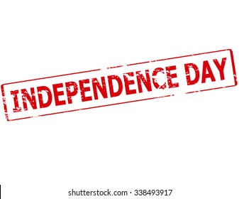 Rubber stamp with text Independence day inside, vector illustration