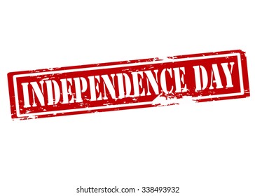 Rubber stamp with text Independence day inside, vector illustration