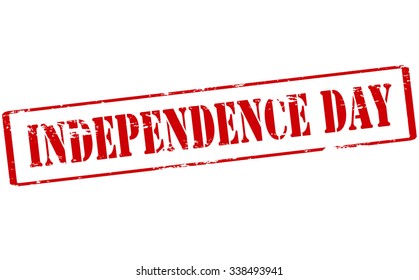 Rubber stamp with text Independence day inside, vector illustration