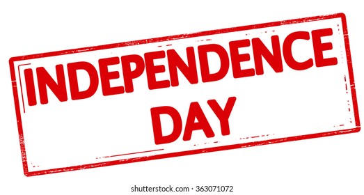 Rubber stamp with text Independence day inside, vector illustration