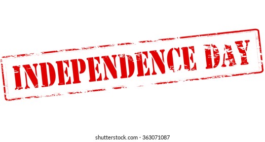 Rubber stamp with text Independence day inside, vector illustration