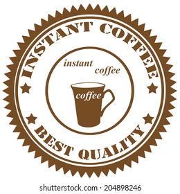 Rubber stamp with text Instant Coffee,vector illustration
