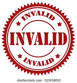 Rubber stamp with text Invalid,vector illustration