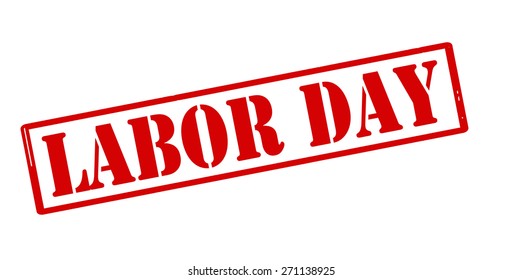 Rubber stamp with text labor day inside, vector illustration