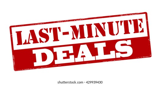 Rubber stamp with text last minute deals inside, vector illustration