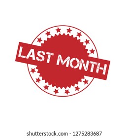 Rubber stamp with text last month inside.Designed for your web site design, logo, app, UI