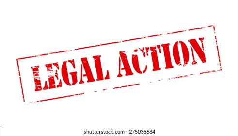 Rubber Stamp With Text Legal Action Inside, Vector Illustration