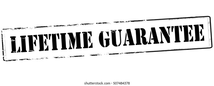 Rubber stamp with text lifetime guarantee inside, vector illustration